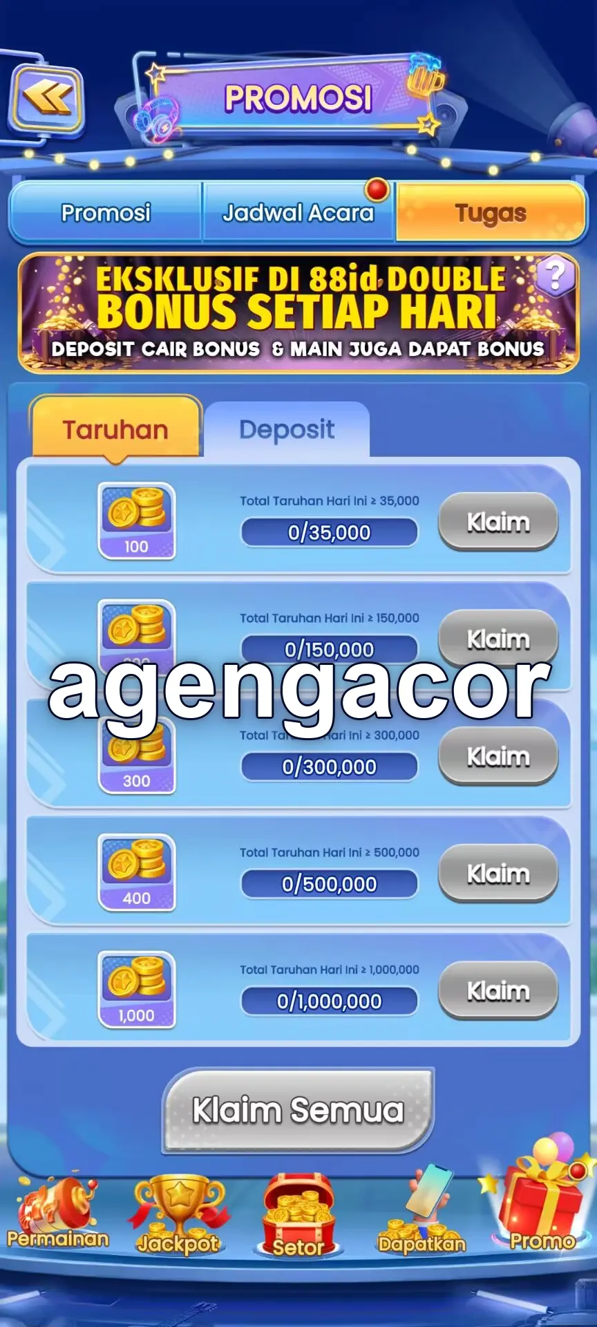 agengacor Masuk